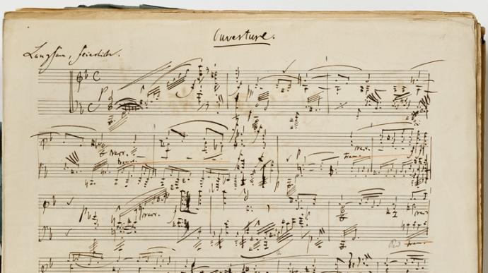 Ouvertuere Schumann Szenen aus Goethes Faust Manuskript Klavierauszug 1853 FDH c Axel Schneider