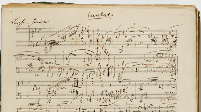 Ouvertuere Schumann Szenen aus Goethes Faust Manuskript Klavierauszug 1853 FDH c Axel Schneider